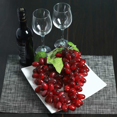 Set of Fake Realistic Red Grapes Cluster 2Pcs