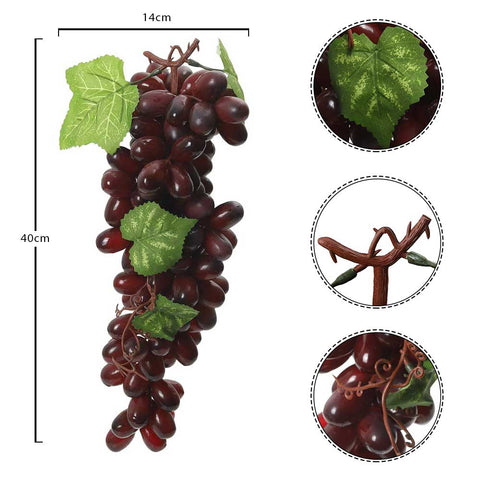 2 Branch of Artificial Purple Grapes