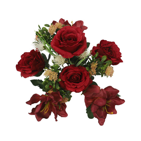 7 Heads Artificial Silk Kaffir Rose Flowers