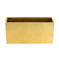 Gold wooden rectangular flower pot