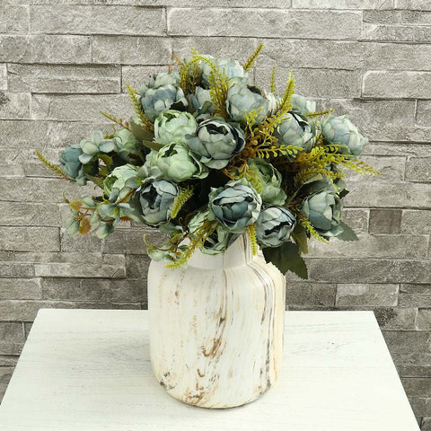 Artificial Mix Mini Peony Flower Blue