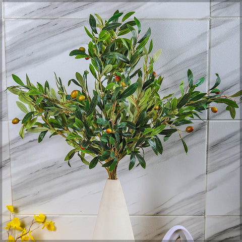 Lifelike olive leaves artificial greenery