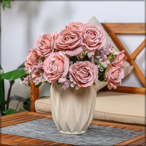 Vintage cream ceramic table planter