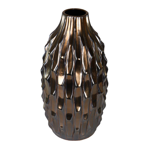 Multi-Faceted Design Ceramic Vase