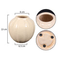 Decorative cream ceramic vase