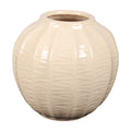 Cream ceramic design vase