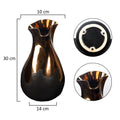 Gold and Matte Black Ceramic Vase