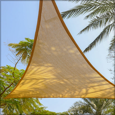 Outdoor sail shade providing breathable coverage