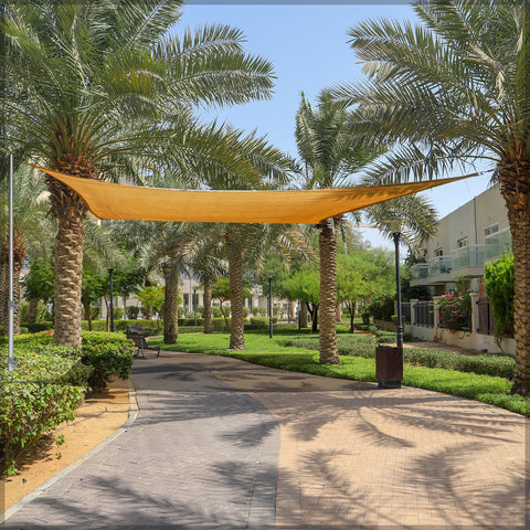 Custom sail canopy providing UV protection