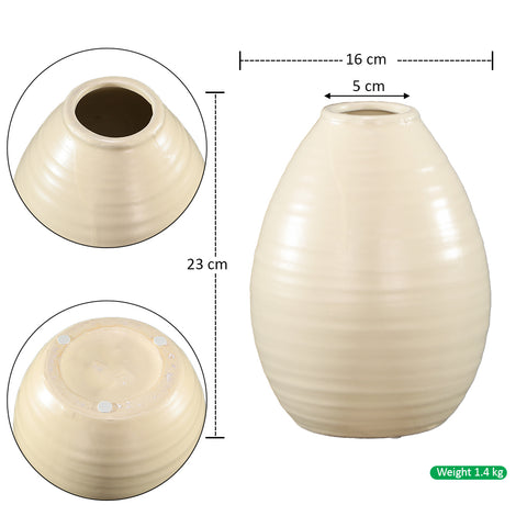 High-quality ceramic vase with a smooth glossy texture