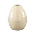 Glossy cream modern ceramic vase for home decor