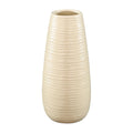 Textured cream ceramic vase for home decor