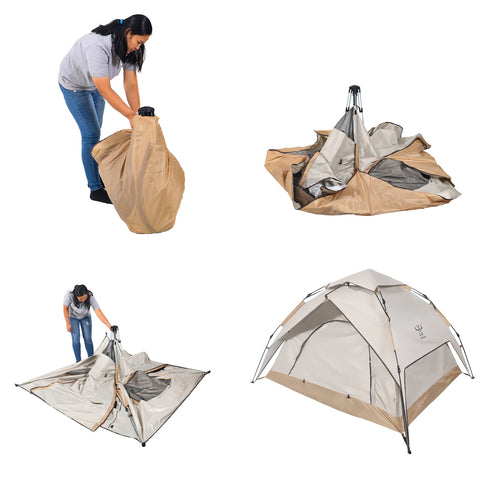 Foldable Polyester Pop-up Camping Tent