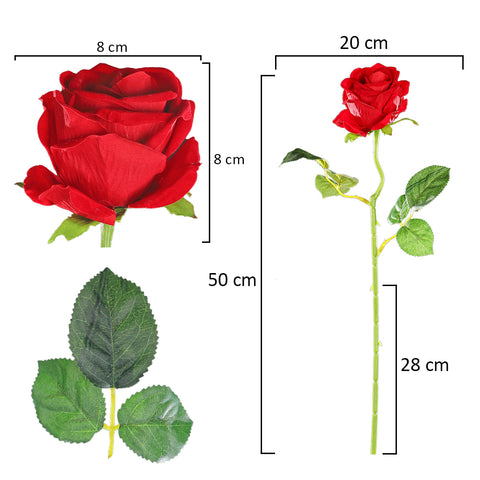 Realistic artificial roses