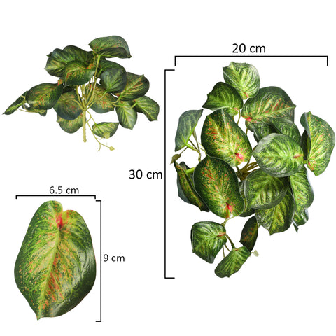 Faux syngonium leaf bunch for plant arrangements and decor