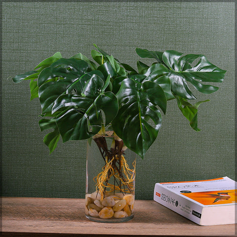 Lifelike artificial monstera tree for vibrant decor