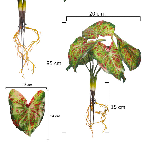 Bunches Artificial Caladium Bush