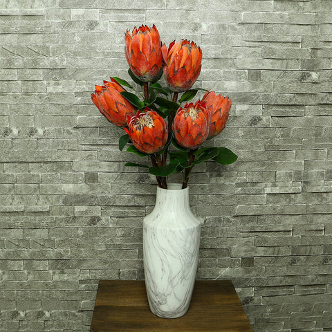 Artificial Orange King Protea Flower