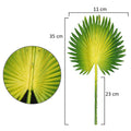 Artificial palm leaf for tropical interiors