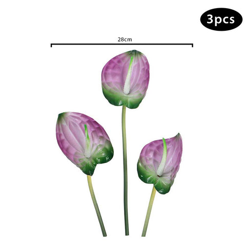 Artificial Single Anthurium Flower Purple