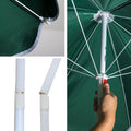 Wind-resistant patio umbrella for outdoor spaces