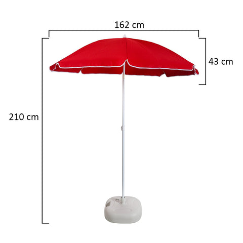 Heavy-duty patio umbrella with tilt and crank system