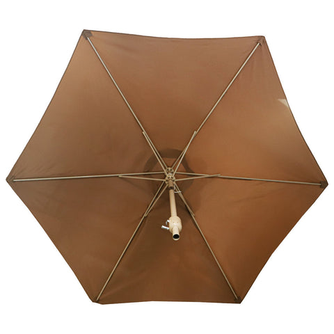 Market umbrella replacement for wooden and aluminum frames