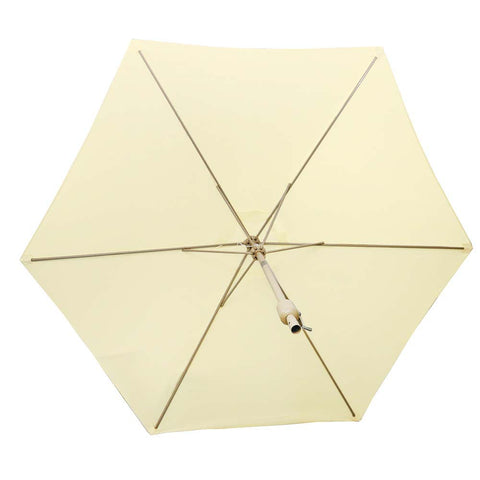 Cream 6 Ribs Replacement Patio Umbrella Canopy Cover (cloth only)