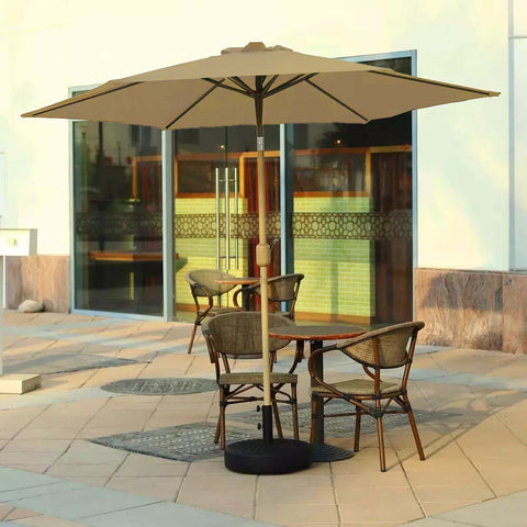 Patio umbrella without base for adjustable shade