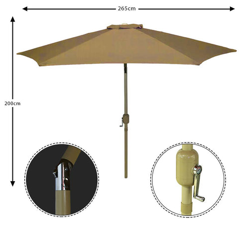 Freestanding outdoor umbrella without base