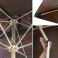 Rectangular parasol with fade-resistant fabric for long-lasting use