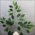 Lush artificial bamboo and ficus leaves for home decor