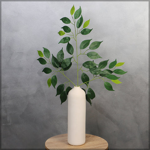 Realistic fake bamboo and ficus leaves for indoor styling