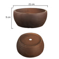 Large round concrete planters