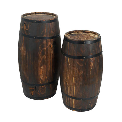 Wooden planter barrel