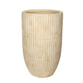 Linear design vase with distressed texture