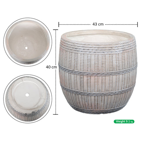 Round Basket Design Concrete Planter