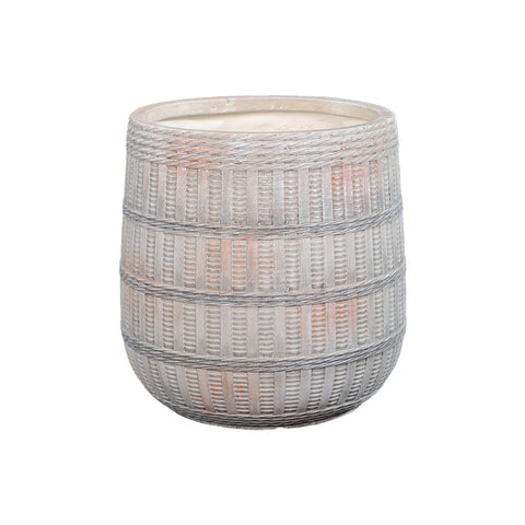 Basket design concrete pot for office styling