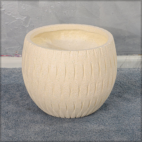 Cream colored concrete planter for modern spaces