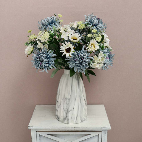 Artificial Peony Duchess With Daily Flower Blue