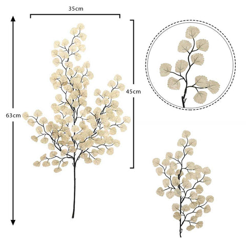 Decorative reniform leaves stem for adding texture to displays