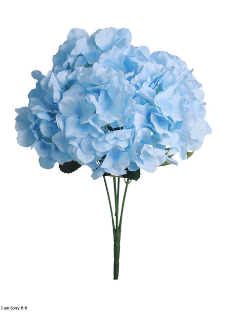 6 Head Silk Artificial Hydrangea Flowers