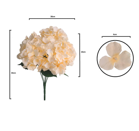 6 Head Silk Artificial Hydrangea Flowers