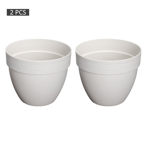 White round plant pots for garden