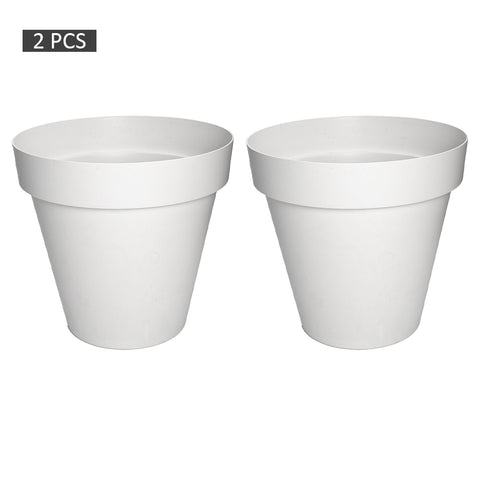 Durable and lightweight 2pcs round plastic planter pots