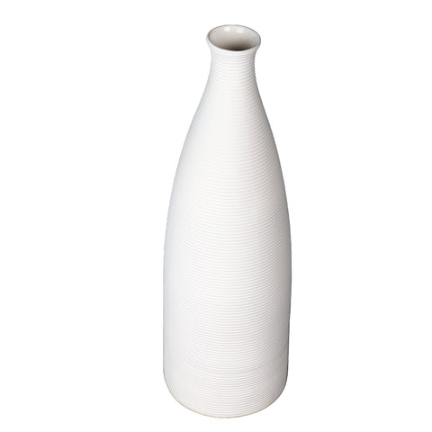 White bottle ceramic vase for modern home decor