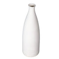 White skinny ceramic vase for modern home decor