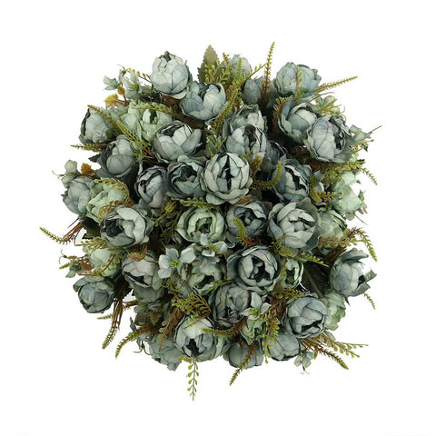 Artificial Mix Mini Peony Flower Blue