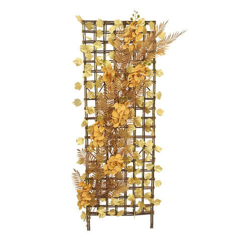 Faux golden string leaves for floral arrangements and event decor