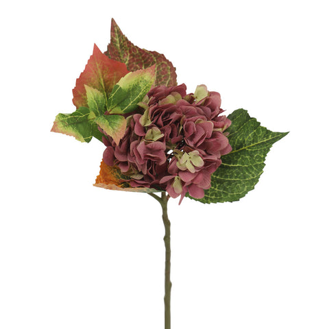 Artificial Hydrangea Flower with leaves